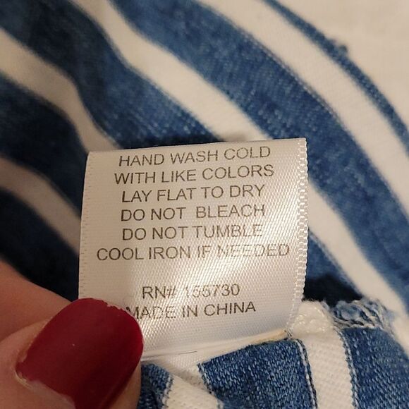 Jane and Delancey striped blue shirt - Picture 7 of 7